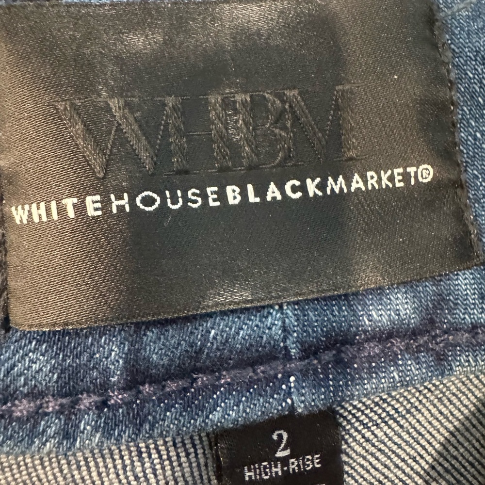 White House Black Market Stylish Blue Denim Women Shorts - Picture 10 of 14